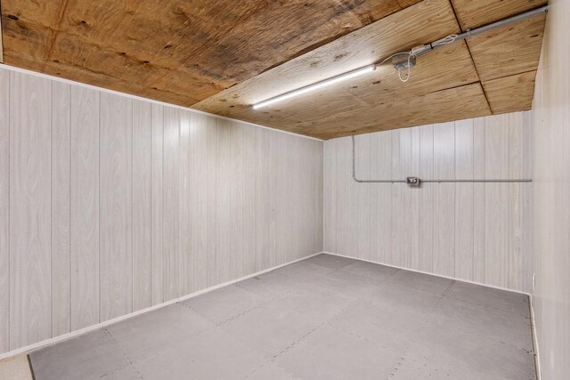 9614 Mississippi Ln, Bagley, WI 53801 - finished below grade area featuring wooden ceiling