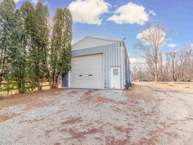 N6741 S Center Rd, Beaver Dam, WI 53916 - detached garage with gravel driveway