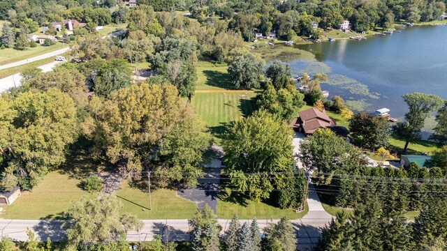 2548 Wallace Lake Rd, West Bend, WI 53090 - birds eye view of property with a water view