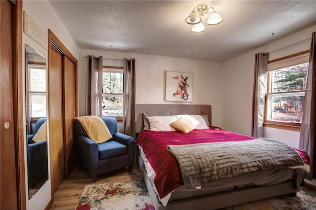 E5512 784th Ave, Menomonie, WI 54751 - bedroom featuring light wood-type flooring and a closet