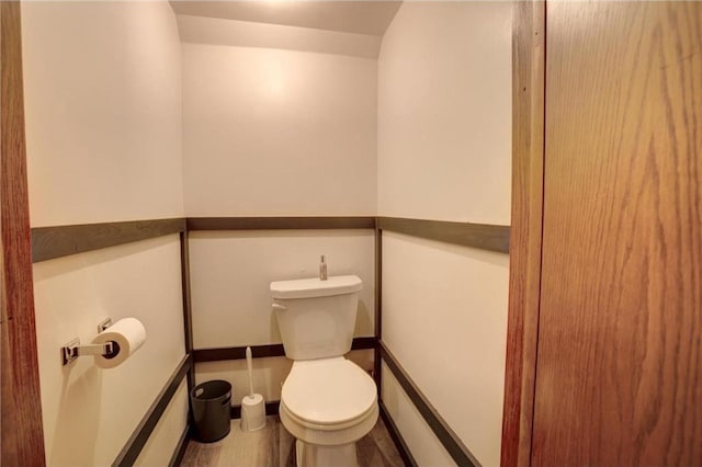 E5512 784th Ave, Menomonie, WI 54751 - half bathroom with toilet and wood finished floors