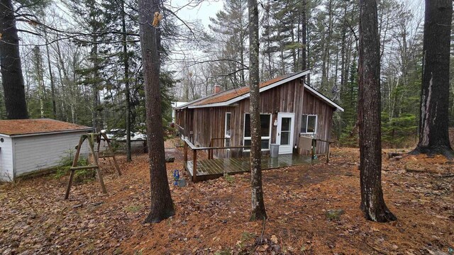 84195 State Highway 13, Bayfield, WI 54814 - exterior space featuring an outbuilding and a chimney