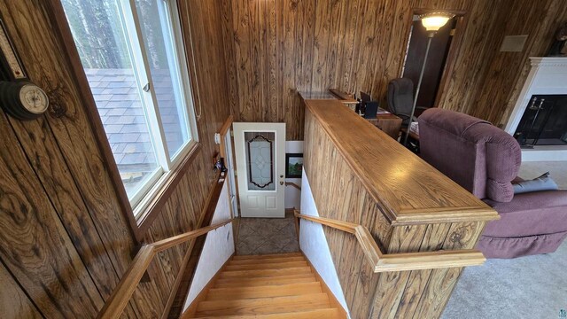 84195 State Highway 13, Bayfield, WI 54814 - stairway with wooden walls