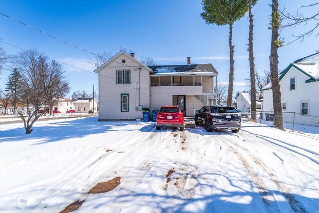 430 N 2nd Ave, Wausau, WI 54401 - snow covered back of property featuring fence