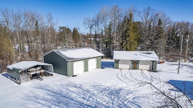 4463 E Singkofer, Superior, WI 54880 - snowy aerial view with a view of trees