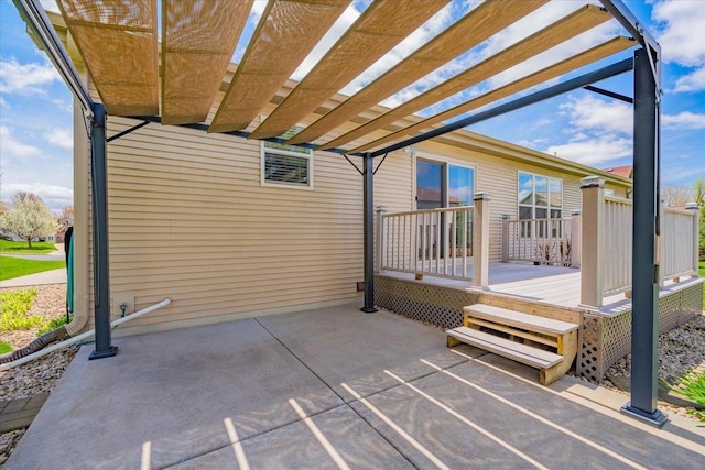 view of patio / terrace with a wooden deck