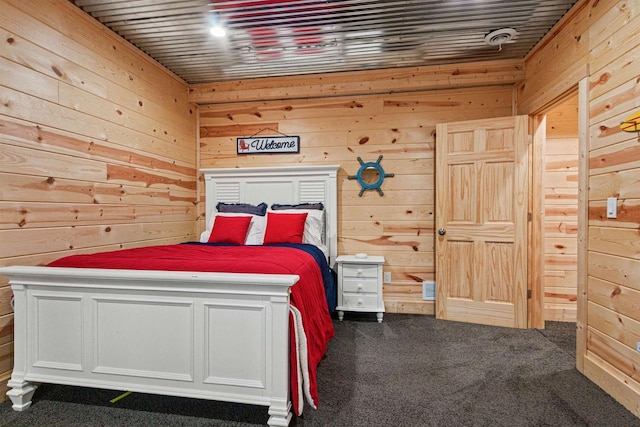 W5430 Southview Dr, Necedah, WI 54646 - carpeted bedroom featuring wooden walls