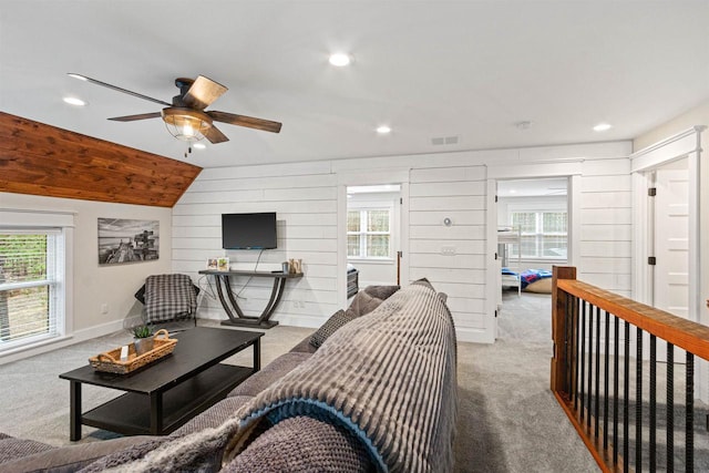 W5430 Southview Dr, Necedah, WI 54646 - carpeted living area with a wealth of natural light and recessed lighting