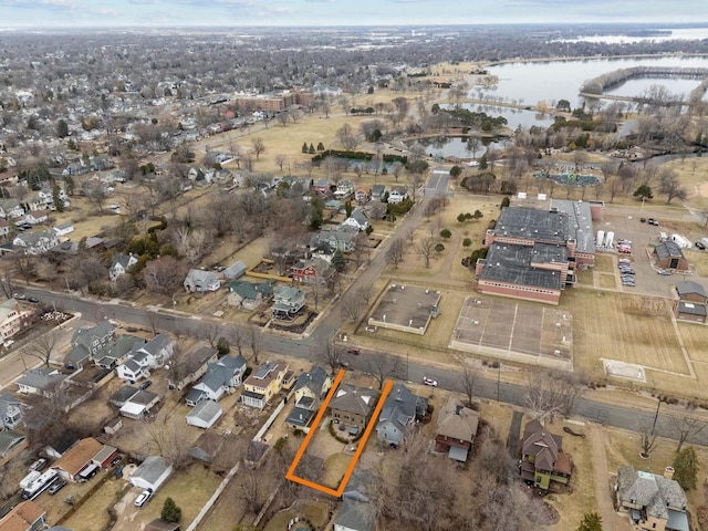 1337 Washington Ave, Oshkosh, WI 54901 - birds eye view of property featuring a water view and a residential view
