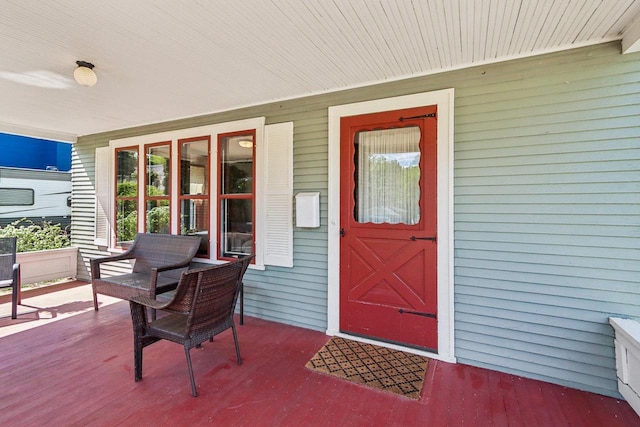 308 Forest St, Mount Horeb, WI 53572 - view of exterior entry with a porch