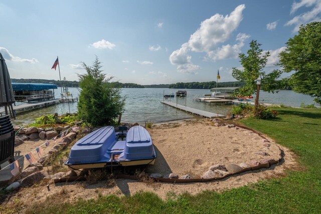 3720 County Highway Nn, West Bend, WI 53095 - view of water feature featuring boat lift and a dock