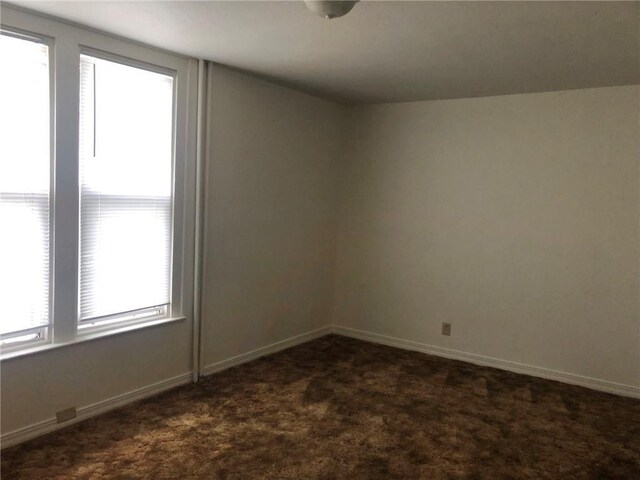 609 S Dewey St, Eau Claire, WI 54701 - spare room with a wealth of natural light, dark carpet, and baseboards