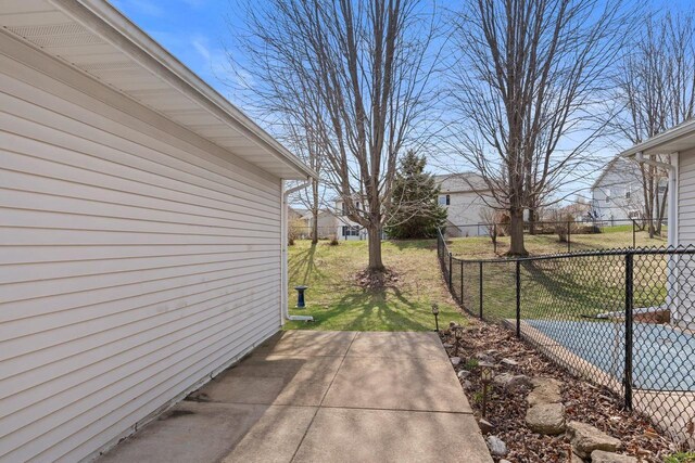 509 Meadow View Rd, Mount Horeb, WI 53572 - view of yard featuring fence and a patio