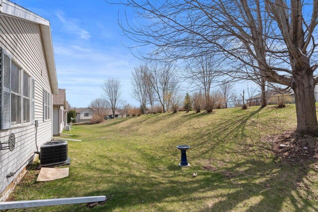 509 Meadow View Rd, Mount Horeb, WI 53572 - view of yard featuring central AC unit