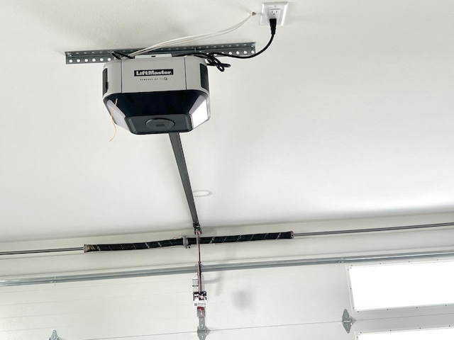 interior details featuring a garage door opener