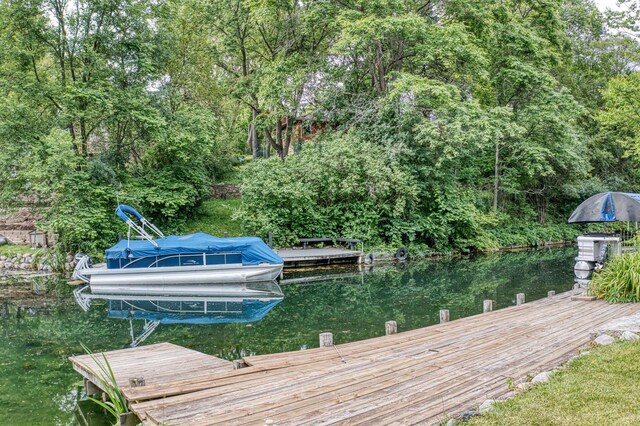 W5854 Bubbling Springs Dr, Elkhorn, WI 53121 - dock area with a water view