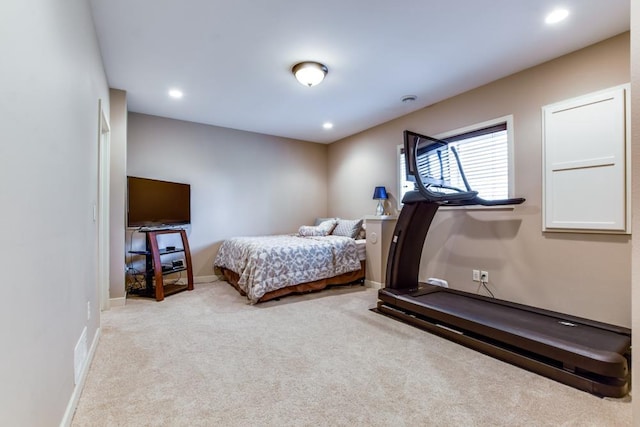 6679 S Chickahauk Trl, Middleton, WI 53562 - bedroom featuring baseboards, carpet floors, and recessed lighting