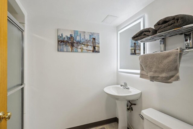 119 Vilas Hibbard Pkwy, Lodi, WI 53555 - full bathroom featuring toilet and an enclosed shower
