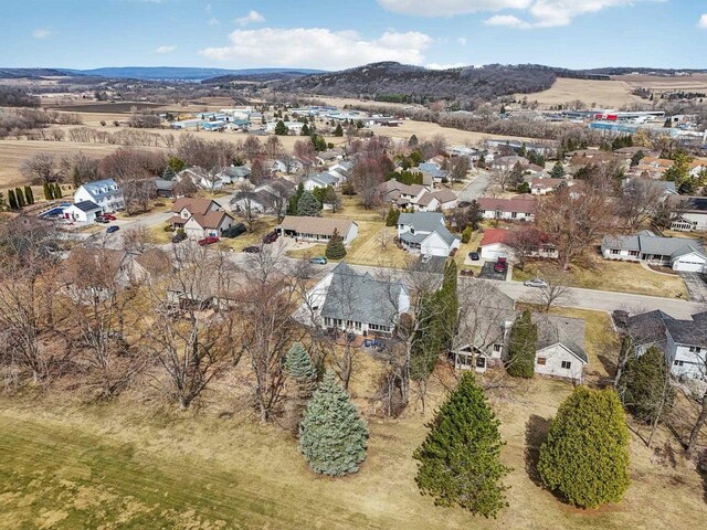 119 Vilas Hibbard Pkwy, Lodi, WI 53555 - bird's eye view with a residential view and a mountain view