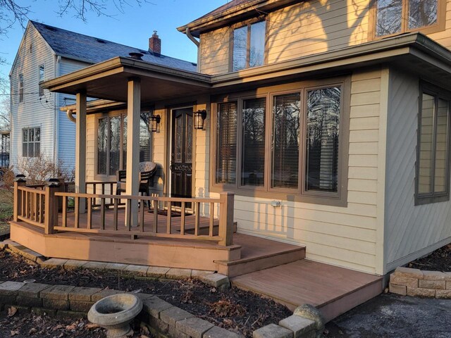 2215 N Shore Dr, Delavan, WI 53115 - view of wooden terrace