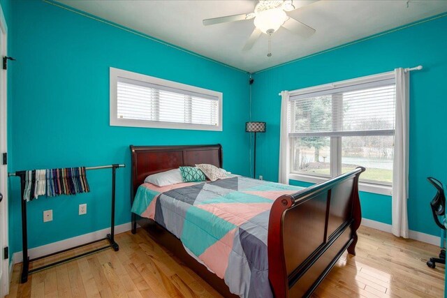 3265 Casey Trl, Oshkosh, WI 54904 - bedroom with baseboards, multiple windows, and hardwood / wood-style flooring