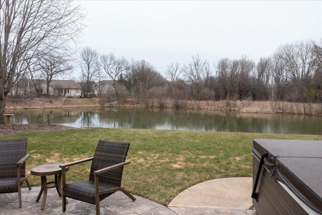 3265 Casey Trl, Oshkosh, WI 54904 - view of yard featuring a water view and a hot tub