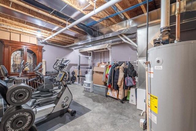 150551 Lavender Ln, Wausau, WI 54401 - workout room with gas water heater