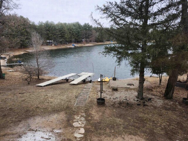 N9148 Sandy Lake Rd, Neshkoro, WI 54960 - dock area with a water view