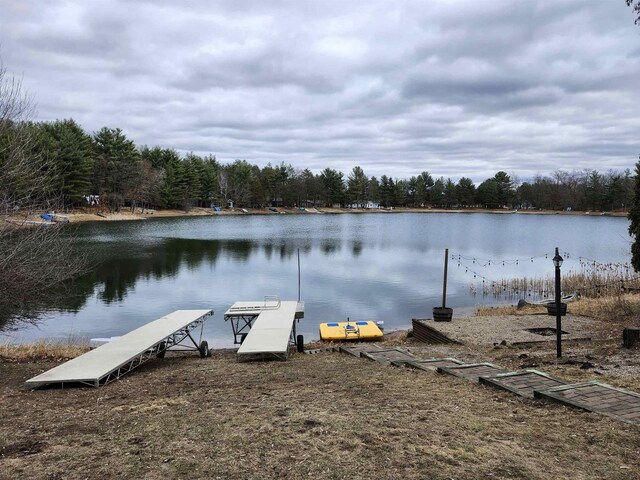 N9148 Sandy Lake Rd, Neshkoro, WI 54960 - view of dock featuring a water view