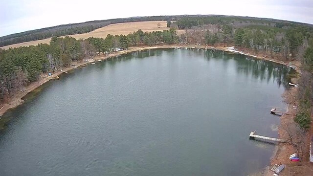 N9148 Sandy Lake Rd, Neshkoro, WI 54960 - aerial view featuring a water view