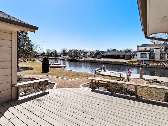 535 E Vine Ct, Sturgeon Bay, WI 54235 - dock area with a deck with water view and a residential view