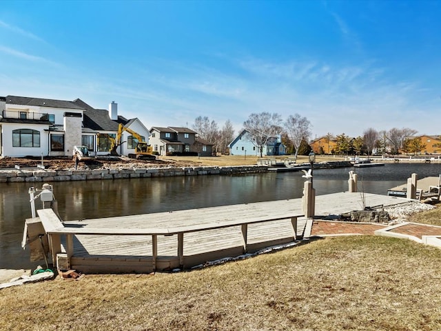 535 E Vine Ct, Sturgeon Bay, WI 54235 - dock area with a residential view and a water view