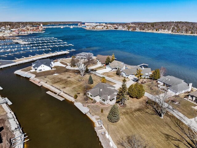 535 E Vine Ct, Sturgeon Bay, WI 54235 - birds eye view of property featuring a water view