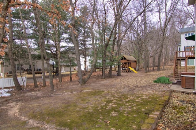 4330 S Pointe Ct, Eau Claire, WI 54701 - view of yard with stairway and playground community