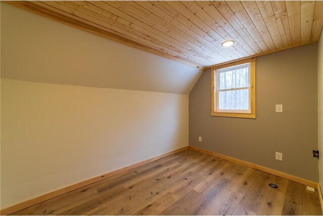 61128 Fleming Loop, Askov, MN 55704 - bonus room featuring baseboards, lofted ceiling, wooden ceiling, and light wood finished floors