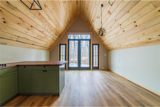 61128 Fleming Loop, Askov, MN 55704 - additional living space featuring vaulted ceiling, wood finished floors, and wood ceiling