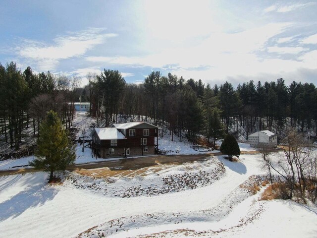 26350 Drake Ln, Cazenovia, WI 53924 - view of snowy aerial view