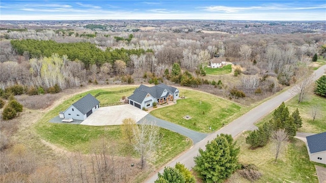 438 Highland Vw, Houlton, WI 54082 - bird's eye view featuring a view of trees