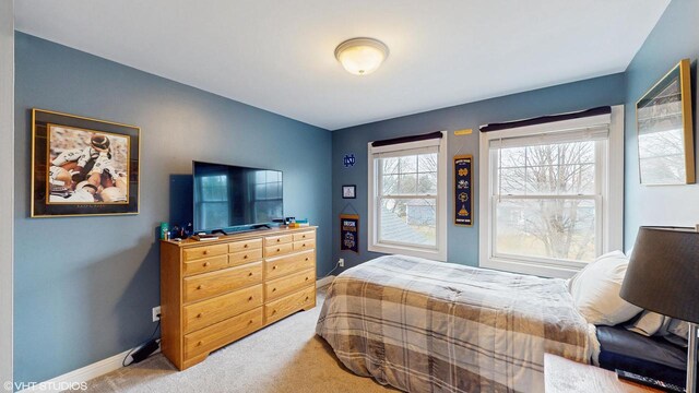 425 Maple Ln, Williams Bay, WI 53191 - bedroom with light carpet and baseboards