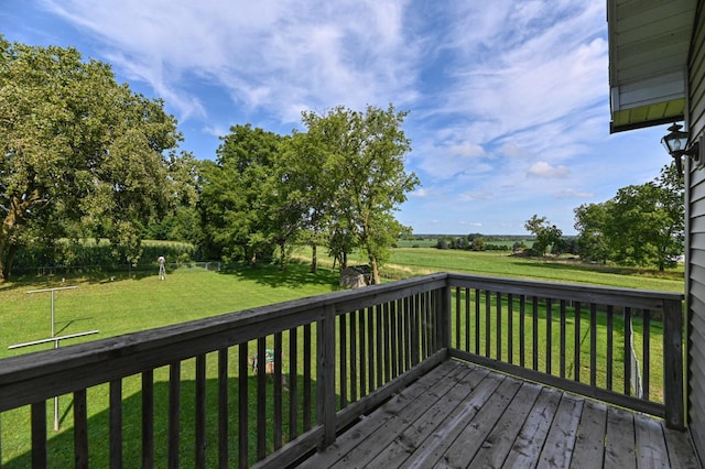 2855 N Shore Dr, Delavan, WI 53115 - wooden terrace with a lawn