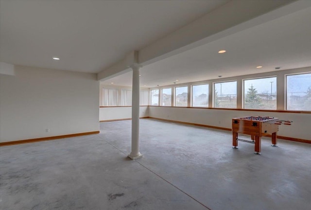 2026 Stonehaven Dr, Sun Prairie, WI 53590 - below grade area featuring baseboards, recessed lighting, and a wealth of natural light