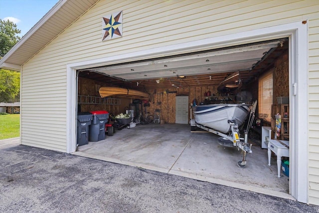 W1335 N Blue Spring Lake Dr, Palmyra, WI 53156 - garage with driveway