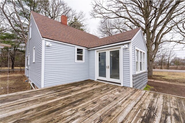3202 120th St, Chippewa Falls, WI 54729 - wooden deck featuring french doors
