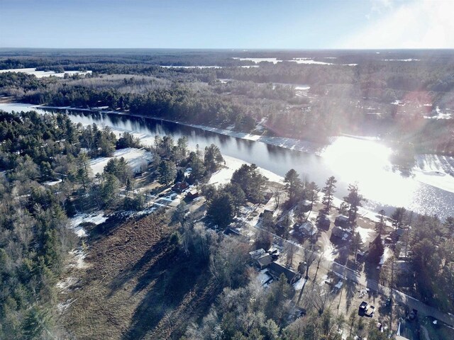 N10444 N Horseshoe Rd, Tomahawk, WI 54487 - aerial view with a water view and a view of trees