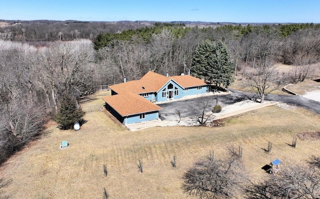 W590 Kearney Rd, Burlington, WI 53105 - aerial view with a wooded view