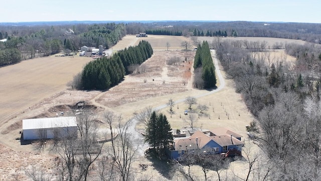 W590 Kearney Rd, Burlington, WI 53105 - drone / aerial view featuring a rural view