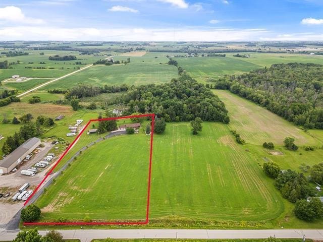 3237 Mill Rd, Greenleaf, WI 54126 - birds eye view of property with a rural view