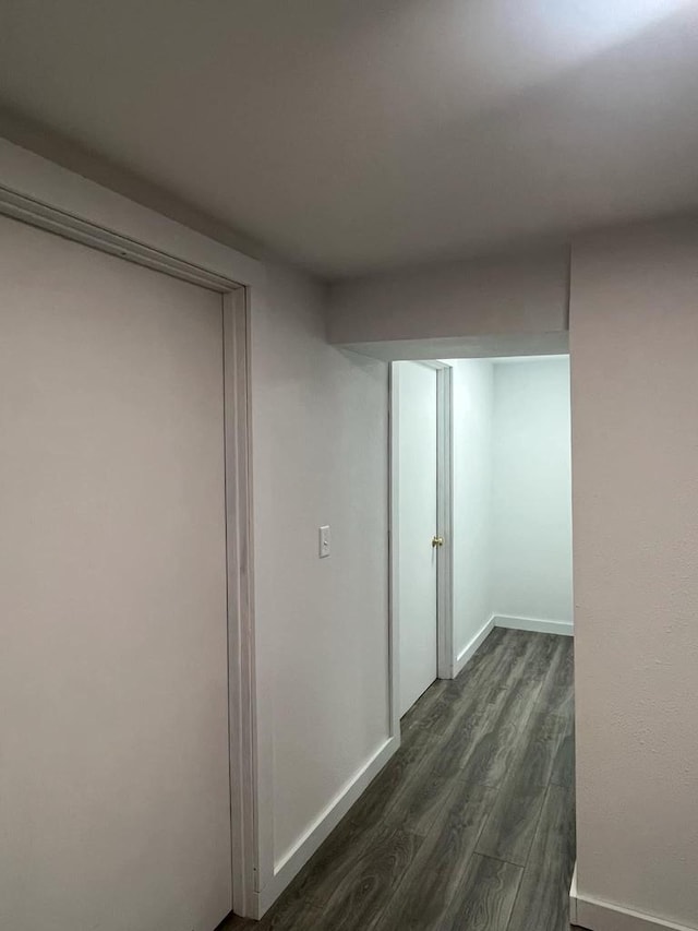 25290 Foothill Ave, Tomah, WI 54660 - hall featuring dark wood-style floors and baseboards
