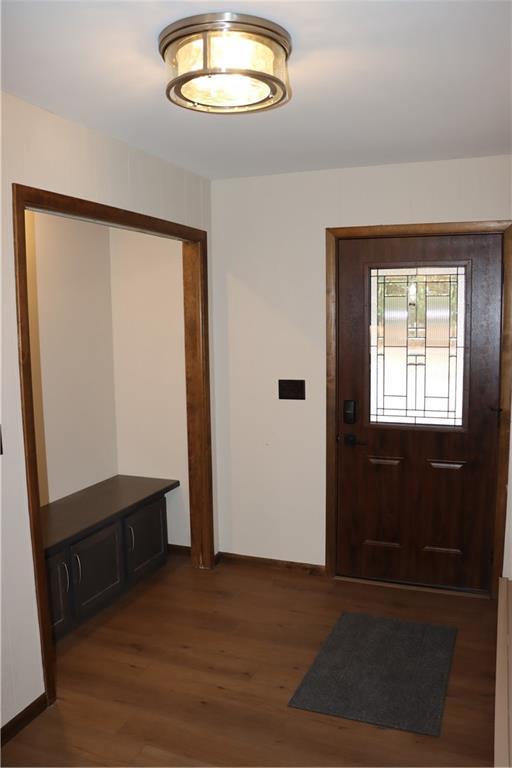 28942 Spring Green Way, Danbury, WI 54830 - foyer featuring baseboards and wood finished floors