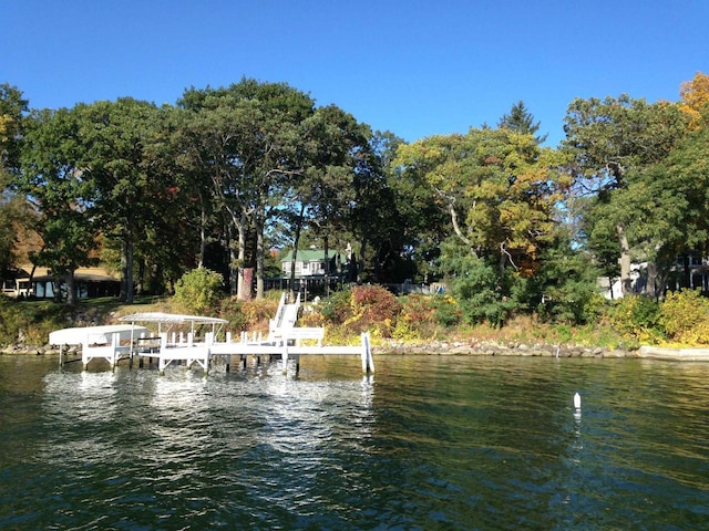 549 Illinois Ave, Green Lake, WI 54941 - dock area featuring a water view